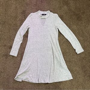 IZ Byer Keyhole Lagenlook Sweater Dress Women’s XS Stretch Long Sleeve Pockets